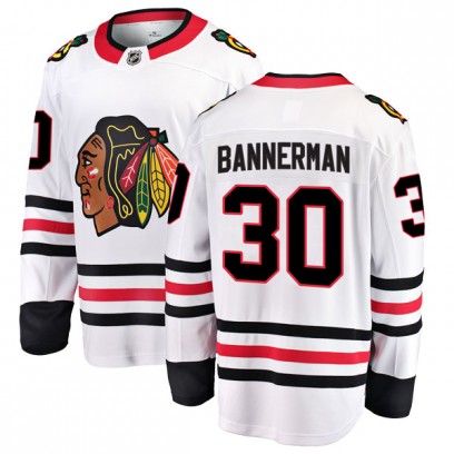 Men's Breakaway Chicago Blackhawks Murray Bannerman Fanatics Branded Away Jersey - White