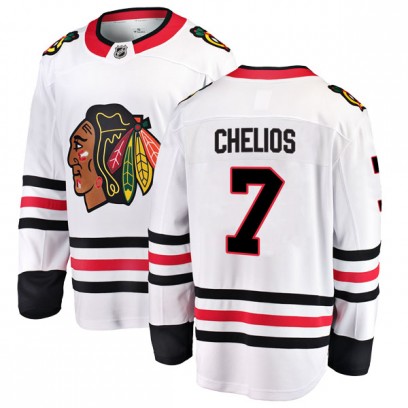 Men's Breakaway Chicago Blackhawks Chris Chelios Fanatics Branded Away Jersey - White