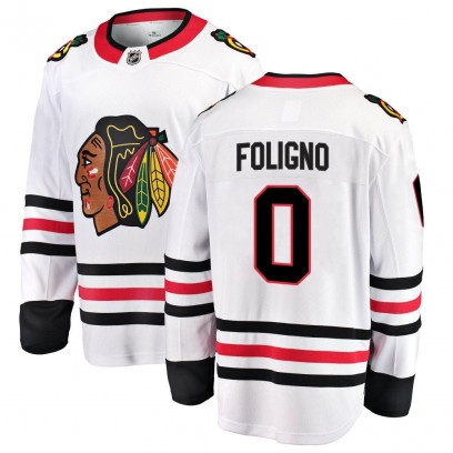 Men's Breakaway Chicago Blackhawks Nick Foligno Fanatics Branded Away Jersey - White