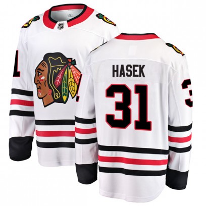 Men's Breakaway Chicago Blackhawks Dominik Hasek Fanatics Branded Away Jersey - White
