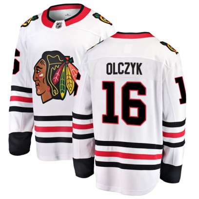 Men's Breakaway Chicago Blackhawks Ed Olczyk Fanatics Branded Away Jersey - White