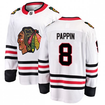 Men's Breakaway Chicago Blackhawks Jim Pappin Fanatics Branded Away Jersey - White