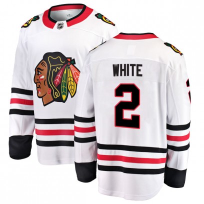 Men's Breakaway Chicago Blackhawks Bill White Fanatics Branded Away Jersey - White
