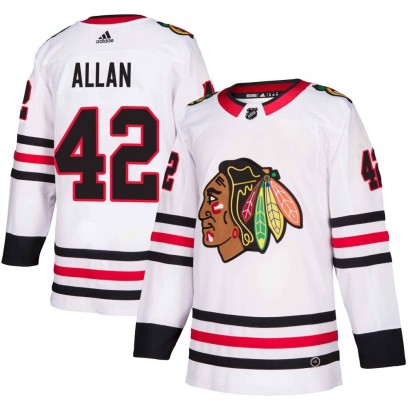 Youth Authentic Chicago Blackhawks Nolan Allan Adidas Away Jersey - White