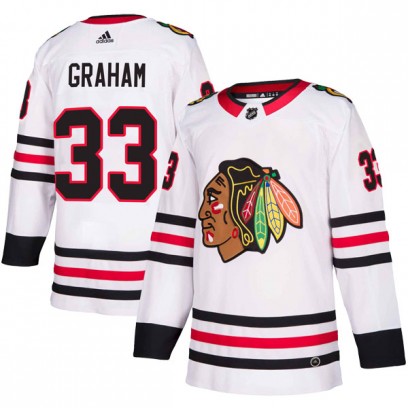 Youth Authentic Chicago Blackhawks Dirk Graham Adidas Away Jersey - White