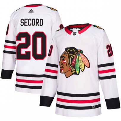 Youth Authentic Chicago Blackhawks Al Secord Adidas Away Jersey - White