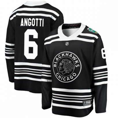 Men's Breakaway Chicago Blackhawks Lou Angotti Fanatics Branded 2019 Winter Classic Jersey - Black