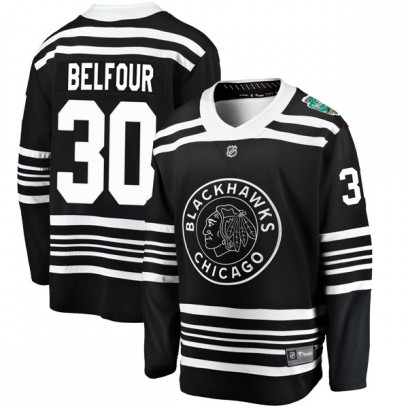 Men's Breakaway Chicago Blackhawks ED Belfour Fanatics Branded 2019 Winter Classic Jersey - Black