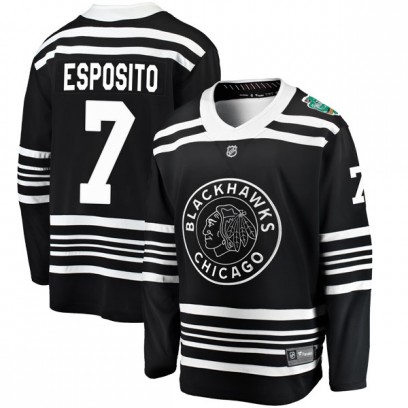 Men's Breakaway Chicago Blackhawks Phil Esposito Fanatics Branded 2019 Winter Classic Jersey - Black
