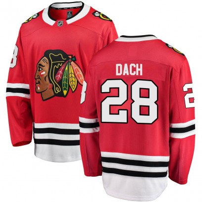 Youth Breakaway Chicago Blackhawks Colton Dach Fanatics Branded Home Jersey - Red