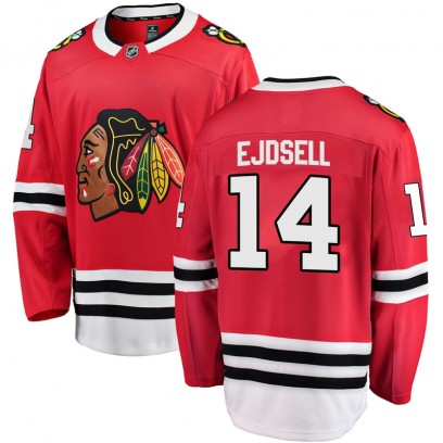Youth Breakaway Chicago Blackhawks Victor Ejdsell Fanatics Branded Home Jersey - Red