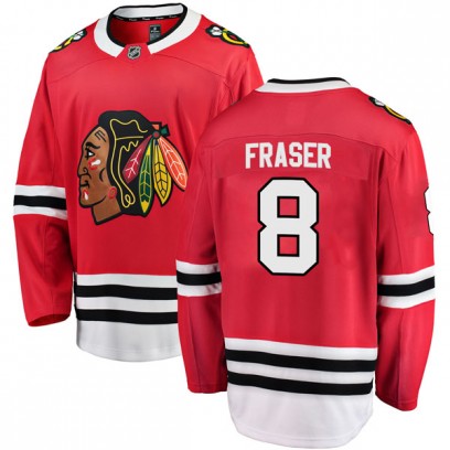 Youth Breakaway Chicago Blackhawks Curt Fraser Fanatics Branded Home Jersey - Red