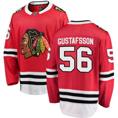 Youth Breakaway Chicago Blackhawks Erik Gustafsson Fanatics Branded Home Jersey - Red
