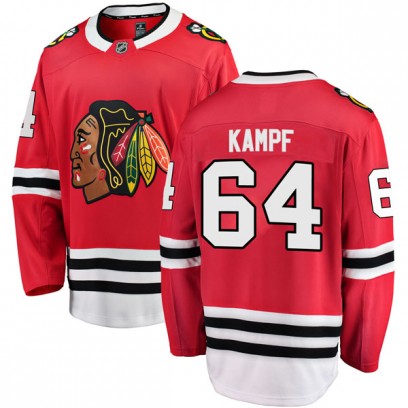 Youth Breakaway Chicago Blackhawks David Kampf Fanatics Branded Home Jersey - Red
