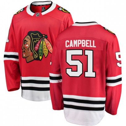 Men's Breakaway Chicago Blackhawks Brian Campbell Fanatics Branded Home Jersey - Red