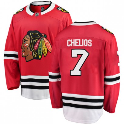 Men's Breakaway Chicago Blackhawks Chris Chelios Fanatics Branded Home Jersey - Red