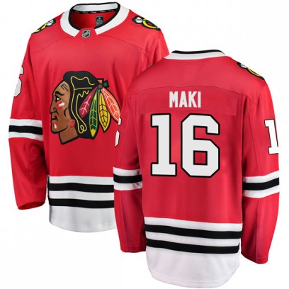 Men's Breakaway Chicago Blackhawks Chico Maki Fanatics Branded Home Jersey - Red
