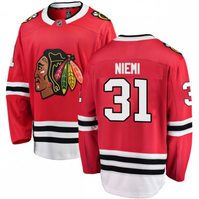 Men's Breakaway Chicago Blackhawks Antti Niemi Fanatics Branded Home Jersey - Red