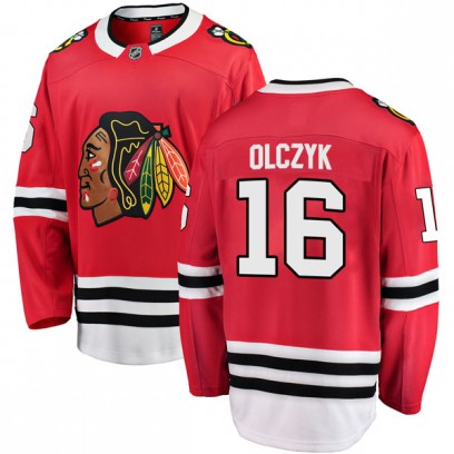 Men's Breakaway Chicago Blackhawks Ed Olczyk Fanatics Branded Home Jersey - Red