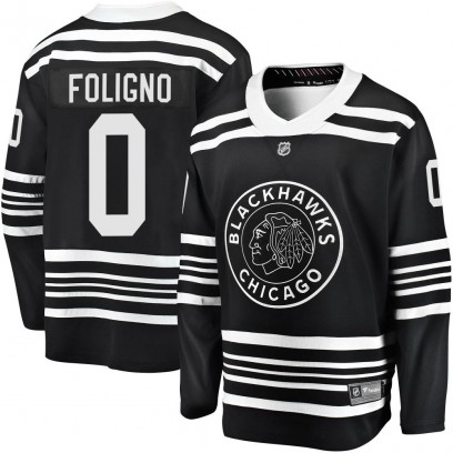 Men's Premier Chicago Blackhawks Nick Foligno Fanatics Branded Breakaway Alternate 2019/20 Jersey - Black