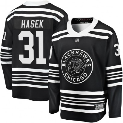 Men's Premier Chicago Blackhawks Dominik Hasek Fanatics Branded Breakaway Alternate 2019/20 Jersey - Black