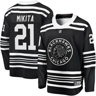 Men's Premier Chicago Blackhawks Stan Mikita Fanatics Branded Breakaway Alternate 2019/20 Jersey - Black