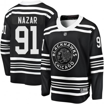 Men's Premier Chicago Blackhawks Frank Nazar Fanatics Branded Breakaway Alternate 2019/20 Jersey - Black