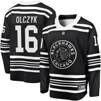 Men's Premier Chicago Blackhawks Ed Olczyk Fanatics Branded Breakaway Alternate 2019/20 Jersey - Black