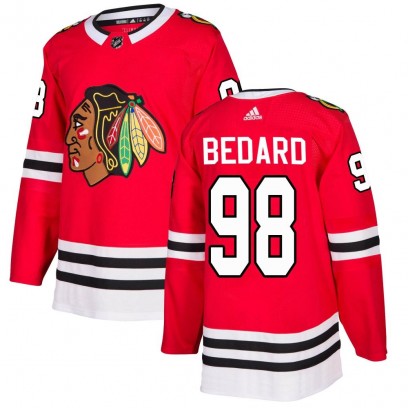 Men's Authentic Chicago Blackhawks Connor Bedard Adidas Home Jersey - Red