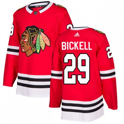 Men's Authentic Chicago Blackhawks Bryan Bickell Adidas Home Jersey - Red