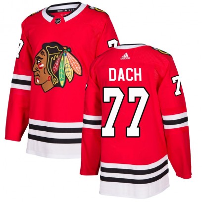 Men's Authentic Chicago Blackhawks Kirby Dach Adidas Home Jersey - Red