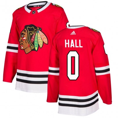 Men's Authentic Chicago Blackhawks Taylor Hall Adidas Home Jersey - Red