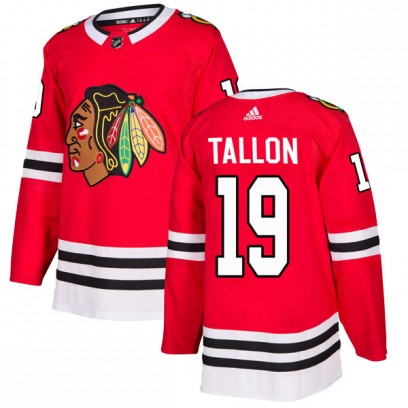 Men's Authentic Chicago Blackhawks Dale Tallon Adidas Home Jersey - Red