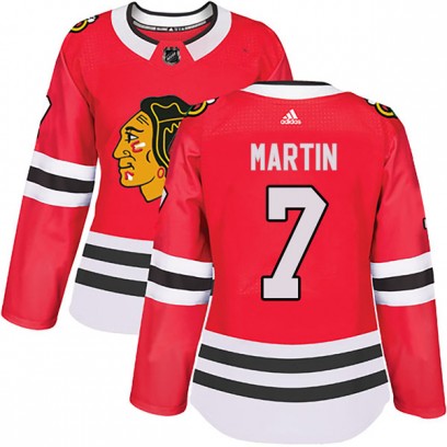 Women's Authentic Chicago Blackhawks Pit Martin Adidas Home Jersey - Red