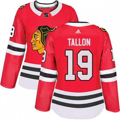 Women's Authentic Chicago Blackhawks Dale Tallon Adidas Home Jersey - Red
