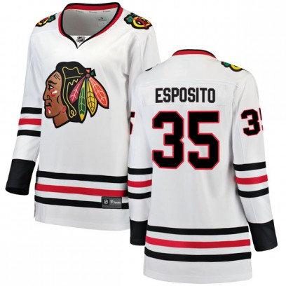 Women's Breakaway Chicago Blackhawks Tony Esposito Fanatics Branded Away Jersey - White