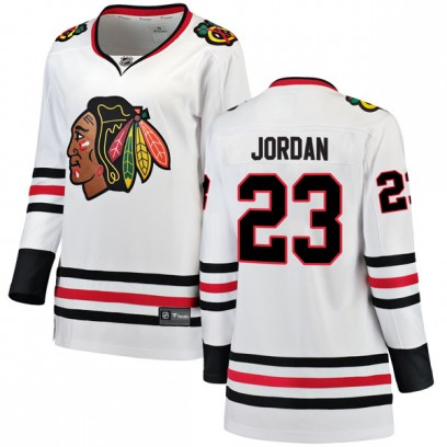 Women's Breakaway Chicago Blackhawks Michael Jordan Fanatics Branded Away Jersey - White
