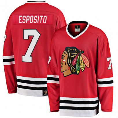 Youth Premier Chicago Blackhawks Phil Esposito Fanatics Branded Breakaway Heritage Jersey - Red