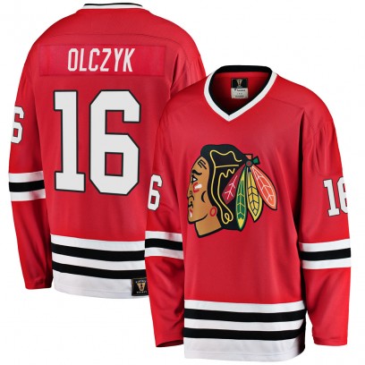Youth Premier Chicago Blackhawks Ed Olczyk Fanatics Branded Breakaway Heritage Jersey - Red