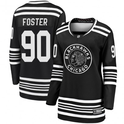Women's Premier Chicago Blackhawks Scott Foster Fanatics Branded Breakaway Alternate 2019/20 Jersey - Black