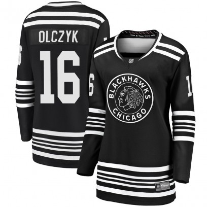 Women's Premier Chicago Blackhawks Ed Olczyk Fanatics Branded Breakaway Alternate 2019/20 Jersey - Black
