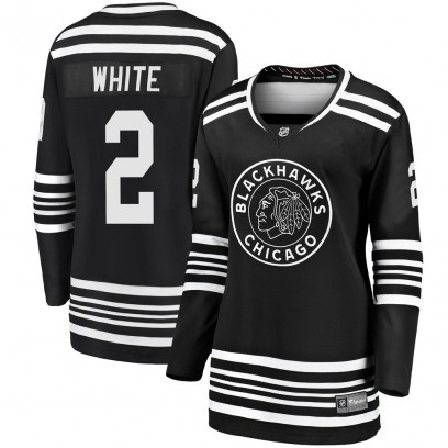 Women's Premier Chicago Blackhawks Bill White Fanatics Branded Breakaway Black Alternate 2019/20 Jersey - White