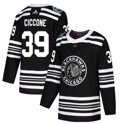 Youth Authentic Chicago Blackhawks Enrico Ciccone Adidas 2019 Winter Classic Jersey - Black