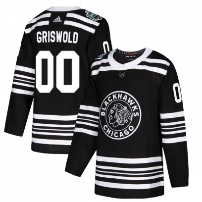 Youth Authentic Chicago Blackhawks Clark Griswold Adidas 2019 Winter Classic Jersey - Black