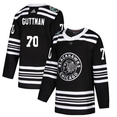 Youth Authentic Chicago Blackhawks Cole Guttman Adidas 2019 Winter Classic Jersey - Black