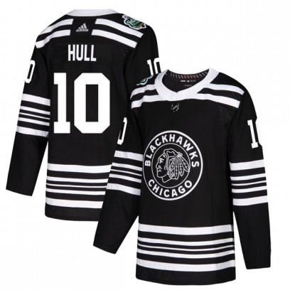 Youth Authentic Chicago Blackhawks Dennis Hull Adidas 2019 Winter Classic Jersey - Black