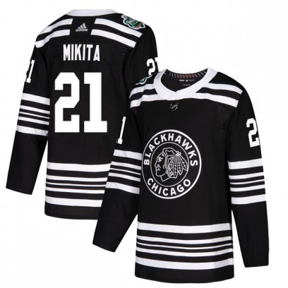 Youth Authentic Chicago Blackhawks Stan Mikita Adidas 2019 Winter Classic Jersey - Black