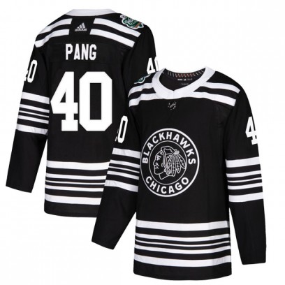 Youth Authentic Chicago Blackhawks Darren Pang Adidas 2019 Winter Classic Jersey - Black