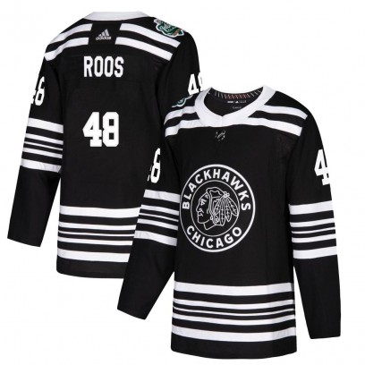 Youth Authentic Chicago Blackhawks Filip Roos Adidas 2019 Winter Classic Jersey - Black