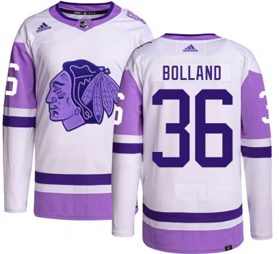 Men's Authentic Chicago Blackhawks Dave Bolland Adidas Hockey Fights Cancer Jersey